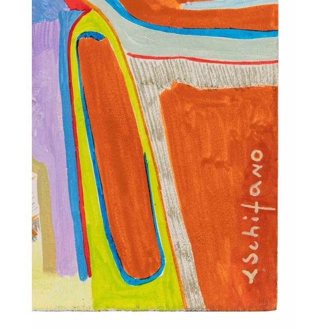 Contemporary Luciano Schifano, Portrait of a Child, Oil Painting, 1984 For Sale - Image 3 of 5