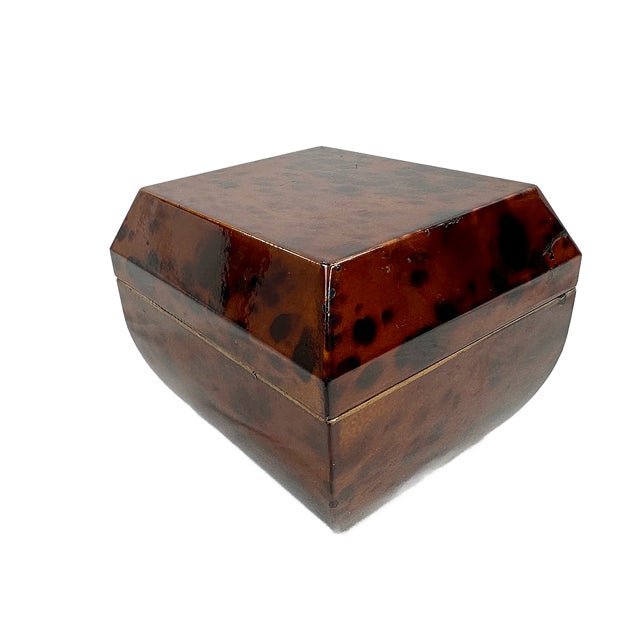 1980's Faux Tortoise Box For Sale In Houston - Image 6 of 7