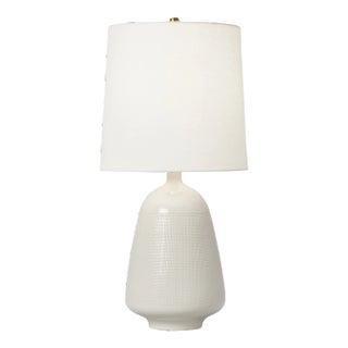 Aerin by Visual Comfort Studio Ornella Medium Table Lamp in New White For Sale