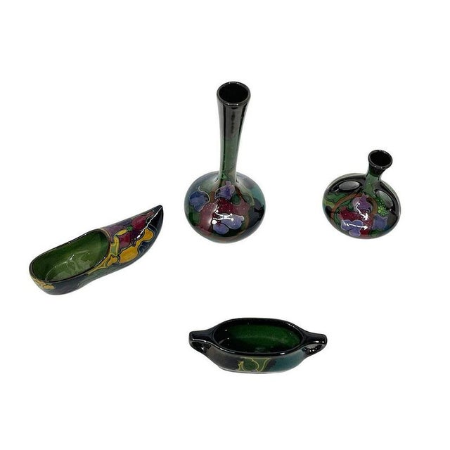 Dutch Gouda earthenware miniatures, Mid 20th Century 4 pieces of Dutch earthenware miniatures by Gouda and Regina Holland,...