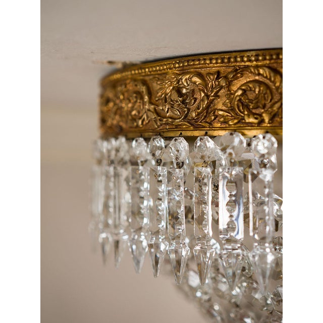 Large Vintage Italian Empire Style Ceiling Light, 1940s For Sale - Image 4 of 13