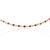 This is part of Chairish’s Fine Jewelry assortment. Handmade Ruby Station Chain Necklace in 14K Gold studded with round...