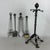 Mid 20th Century Vintage Wrought Iron Fireplace Set Floor Lamp with Tools, 1940s For Sale - Image 5 of 10