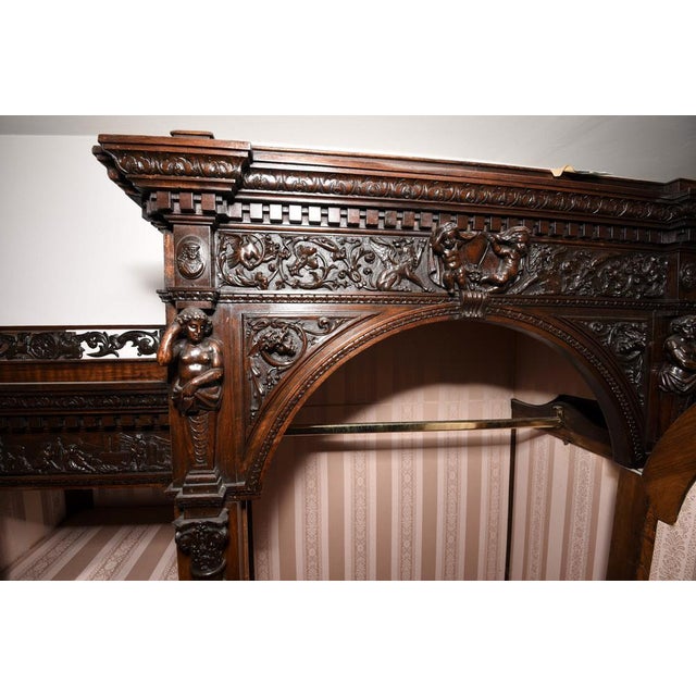 Carved Walnut Cabinet from Sellerio Giuseppe Milano For Sale - Image 14 of 18