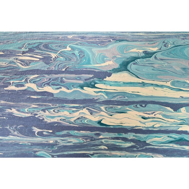 Original Artist Signed Abstract Rocky Seascape Oil Painting in Carved Giltwood Frame For Sale In South Bend - Image 6 of 13