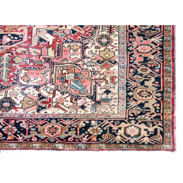Mid 20th Century Persian Heriz Rug For Sale - Image 12 of 14