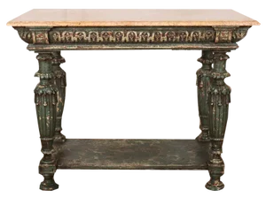 French Marble Top Pastry Table