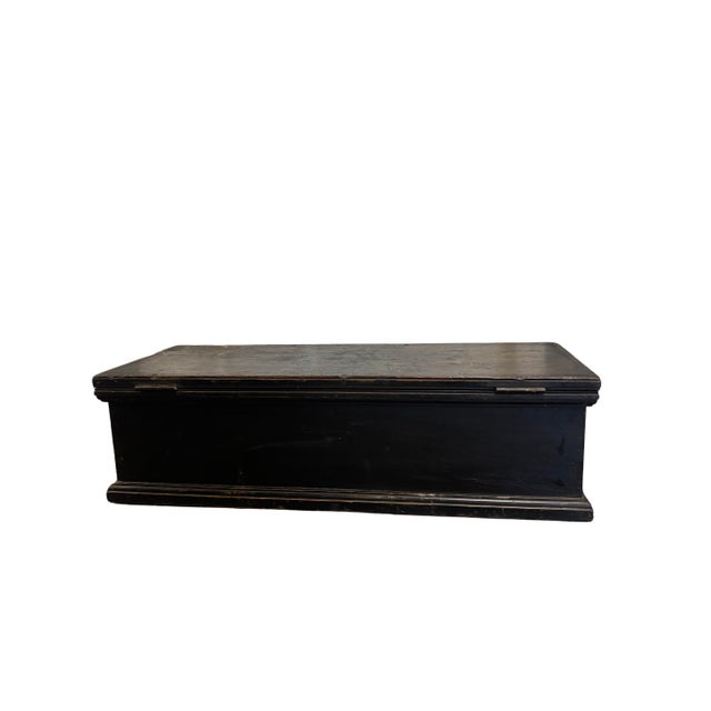 19th Century Ebonized English Pine Box For Sale In Naples, FL - Image 6 of 7