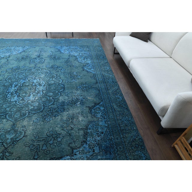 1970s Vintage Persian Handmade Wool Cotton Area Rug For Sale - Image 9 of 11