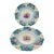 Antique Scalloped Hand Painted Fine Porcelain Plates- Set of 2 For Sale
