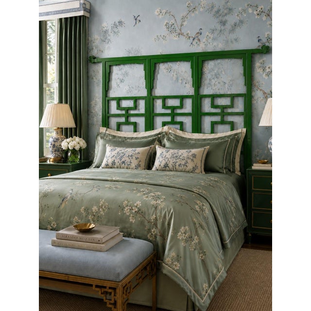 Wow! 'Striking' doesn't begin to describe this vintage Raymond Sobota headboard with dramatic Chinoiserie-inspired...