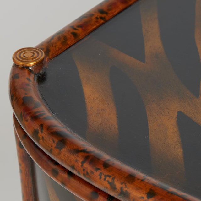 Maitland-Smith Vintage Two Door Faux Bamboo and Lacquer Cabinet For Sale In West Palm - Image 6 of 12