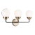Ian Fowler By Visual Comfort Studio Cafe 3-Light Bath Vanity Sconce in Satin Brass For Sale