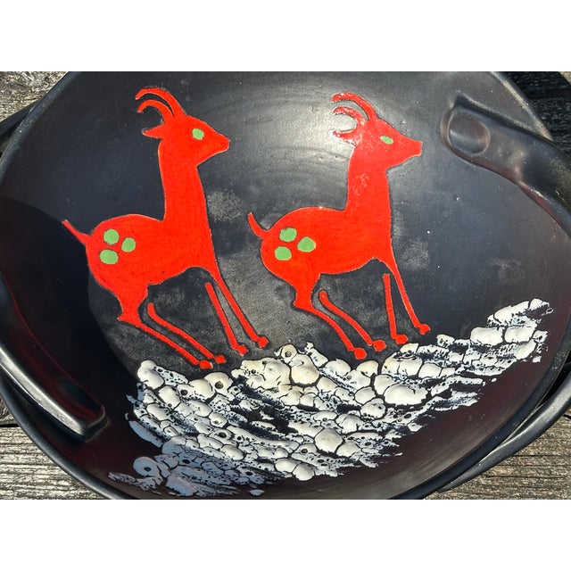 Black Vintage Ceramic Bowl from Missy Annecy, 1960s For Sale - Image 8 of 11