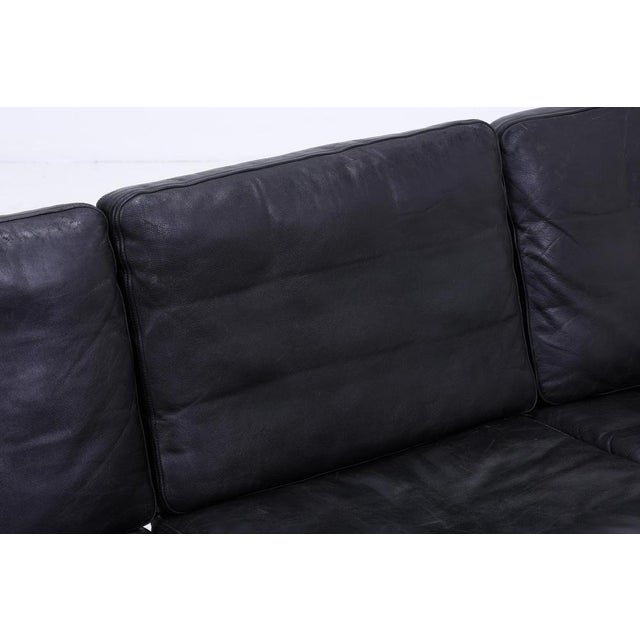 Mid-Century Leather and Teak Sofa by Illum Wikkelsø for Niels Eilersen / Musterring, 1960s For Sale - Image 13 of 18