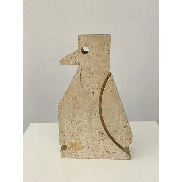 1970s Penguin Travertine Sculpture by Fratelli Mannelli, 1970s For Sale - Image 5 of 6