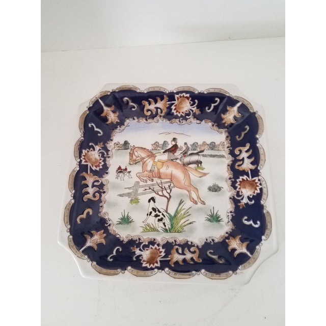 Vintage Porcelain Chinoiserie English Hunt Dresser Dish For Sale In Phoenix - Image 6 of 6
