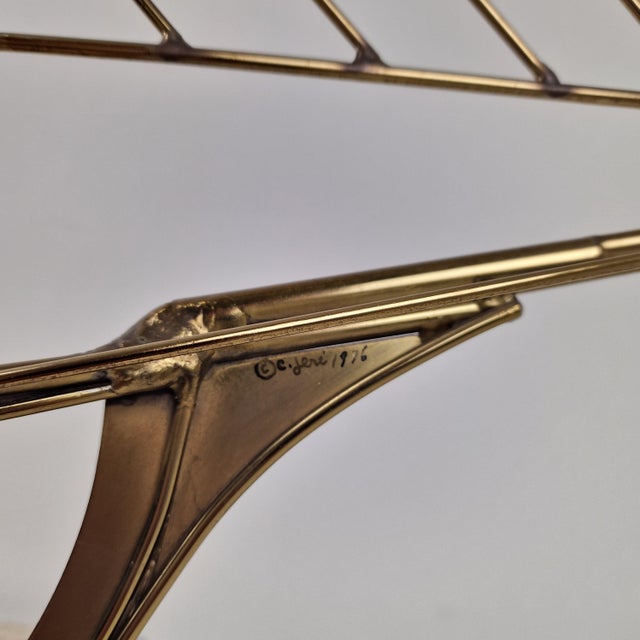 Curtis Jeré, Brass Wire Sailboat Sculpture, 1976, Brass For Sale - Image 13 of 15