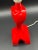 Sculptural Mid-Century Porcelain Lamp in the style of Heifetz, Space Age, Red For Sale - Image 10 of 15