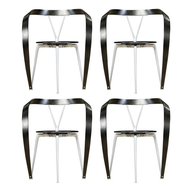 Model 952 Reverse Chairs by Andrea Branzi for Cassina, 1990s, Set of 4 For Sale