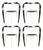 Model 952 Reverse Chairs by Andrea Branzi for Cassina, 1990s, Set of 4 For Sale