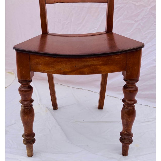 Late 19th Century English Regency 19th Century Mahogany Side Chair Turned Legs For Sale - Image 5 of 12
