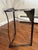 1980s Postmodern Geometric Side Table – 10mm Laser-Etched Glass (Sonneman Style) For Sale - Image 9 of 12