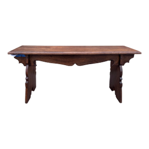 19th Century Oak Carved Wood Bench
