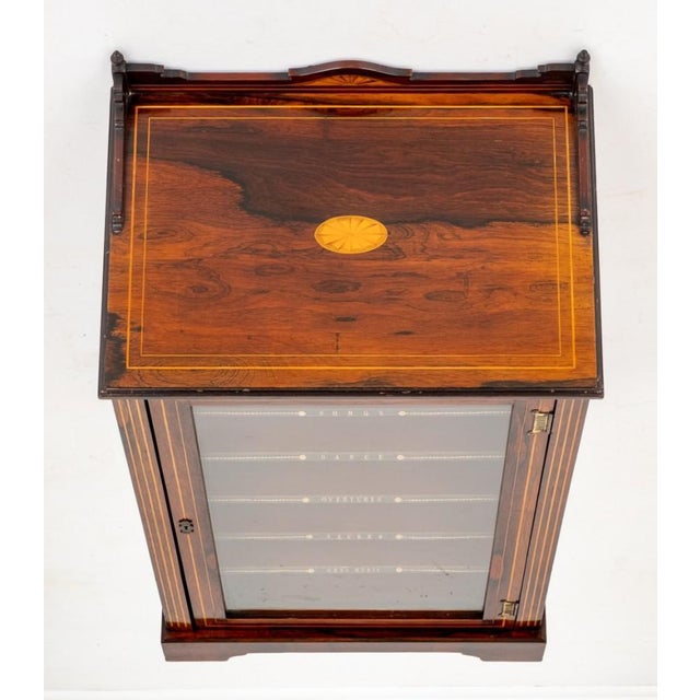 Victorian Music Cabinet in Rosewood, 1880 For Sale - Image 14 of 15