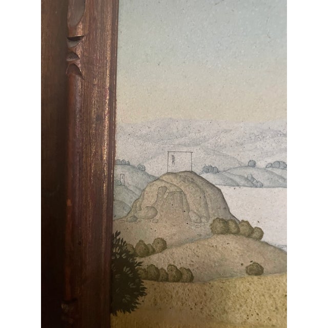 Abstract Expressionism 1970 Magic Realist Tempera Painting by Vojen W. Cech Colini For Sale - Image 3 of 10