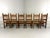 Rustic Oak Razor High Back Dining Chairs, 1960s, Set of 6 For Sale - Image 18 of 18