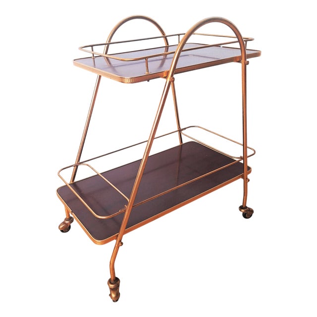 Two-Tier Vintage Serving Trolley, 1950s For Sale