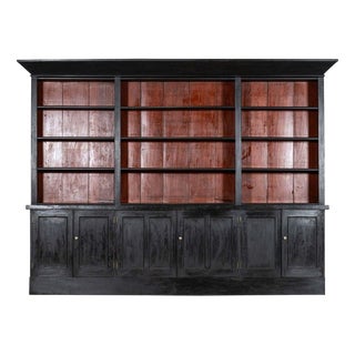 English Ebonised Mahogany Library Bookcase, 1890 For Sale