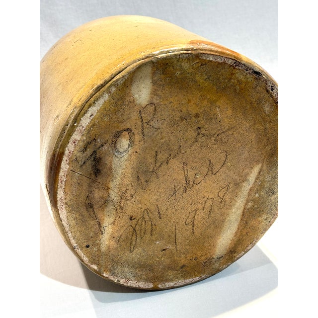 Wood Mid 19th Century Extremely Rare Has Original Cork 4-Gallon F. P. Goold Brantford Pottery Jug For Sale - Image 7 of 17