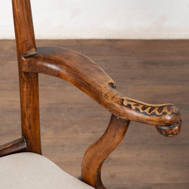 Late 18th Century Pair of Swedish Rococo Walnut Armchairs For Sale - Image 14 of 15