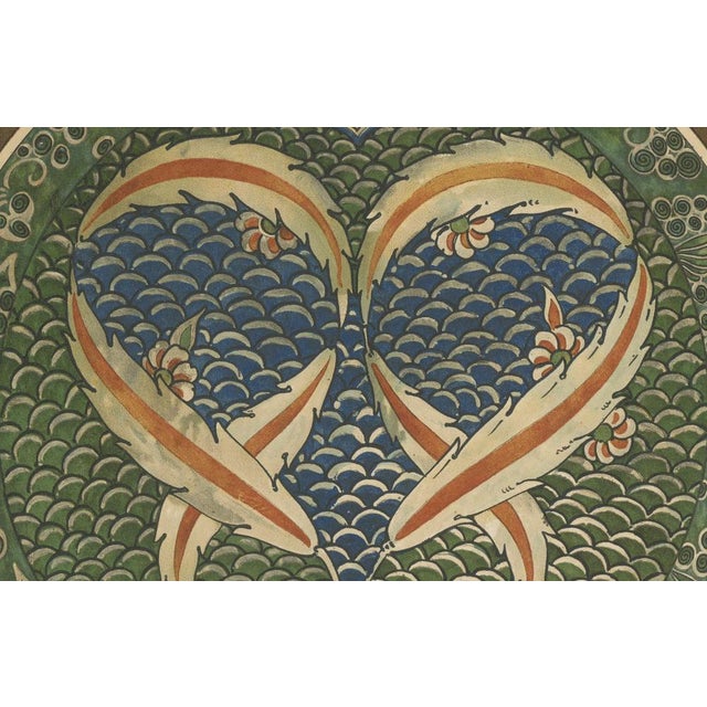Julius Lessing, Turkish Faience Plate with Twin Fish Motif, 1890, Paper For Sale - Image 4 of 10