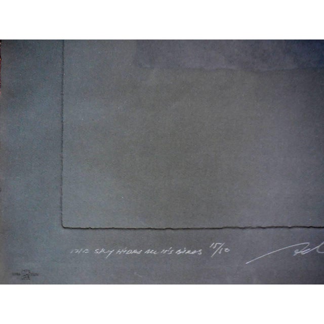 Modern Adja Yunkers, Latvian Modernist 'The Sky Hides All It's Birds' Intaglio Etching Embossing For Sale - Image 3 of 4