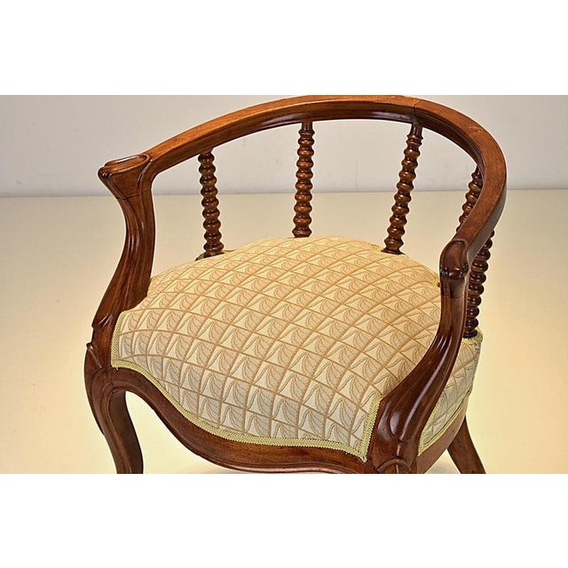 Upholstered Walnut Armchair from Spätbidermeier, Germany, 1870s For Sale - Image 13 of 16