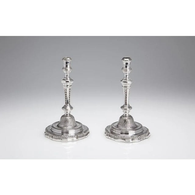Silver Antique German Candlesticks, 1700s, Set of 2 For Sale - Image 8 of 8