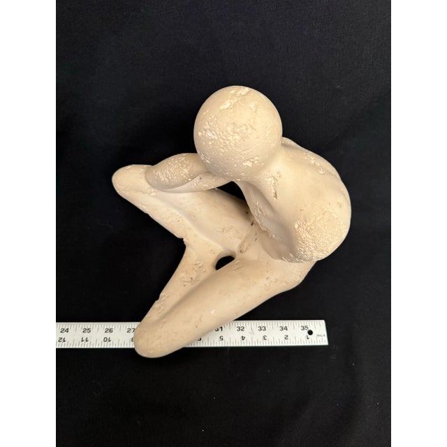 1990s Jaru Thinking Man Plaster Sculpture For Sale In Orlando - Image 6 of 12