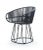 Black circo dining chair by sebastian herkner materials: galvanized and powder-coated tubular steel. Pvc strings....