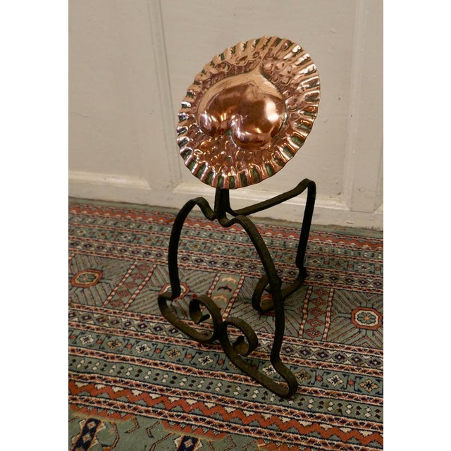 Metal Arts & Crafts Copper and Iron Fire Dogs, 1880, Set of 2 For Sale - Image 7 of 8