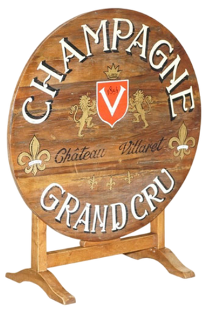 French Vendange Champagne Wine Tasting Table with Armorial Coat of Arms, 1854