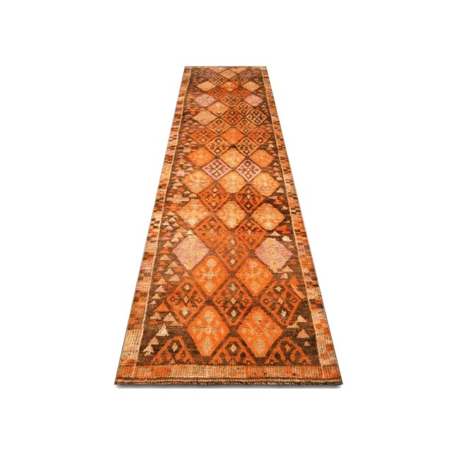 1960s Turkish Oushak Runner For Sale In Los Angeles - Image 6 of 7