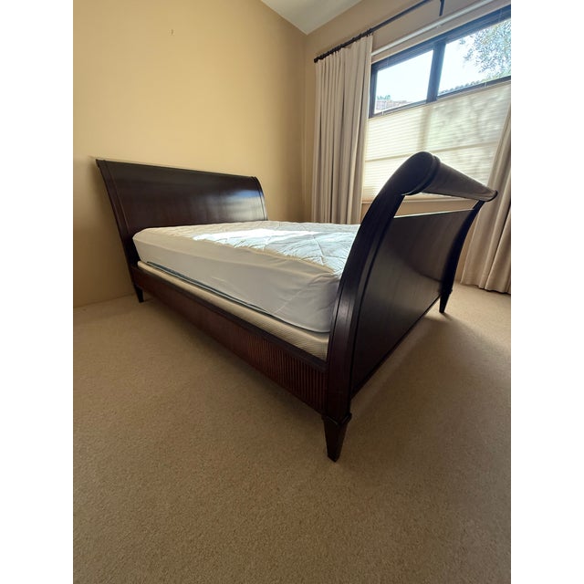 Mahogany Queen Bed Designed by Barbara Barry For Sale In Phoenix - Image 6 of 8