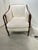 Elegant and especially luxurious antique club chair having glossy mahogany frame with inlay satinwood and handsome turned...