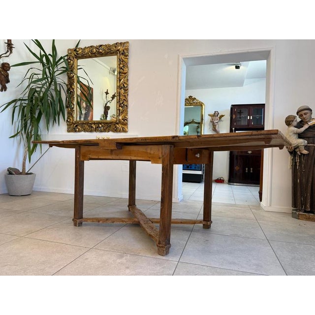 Burgenland Rustic Farmhouse Dining Table in Wood For Sale - Image 3 of 11