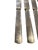 Wm. Rogers Cheese/Butter Knives. Set of 3. Silver Plated. One knife has wear on handle. Good estate condition. 5.75" long.