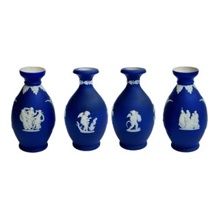 4-Piece Jasperware Wedgwood Set, Circa 1950's For Sale