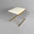 Italian Modern Stools in Gilt Metal and White Fabric, 1980s, Set of 2 For Sale - Image 3 of 18